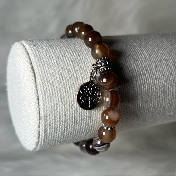 Beads of Life Kaleidoscope Stretch Bracelet with Tree of Life - Picture 1 of 3